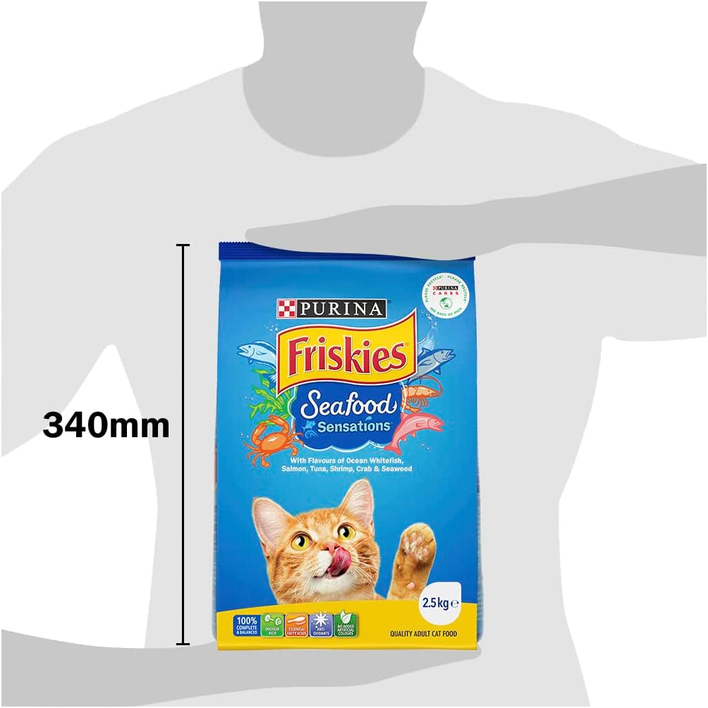 FRISKIES Adult Dry Cat Food Seafood Sensations 2.5Kg